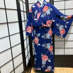 浴衣反物リメイク Aラインワンピース 綿 ハンドメイド - メルカリ