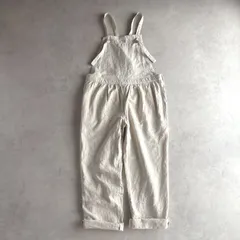 美品 / nest Robe ネストローブ / リネン100% サロペットパンツ オーバーオール / レディース フリーサイズ扱い / ベージュ / 日本製 / ボトムのサムネイル