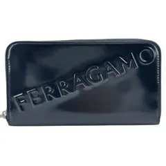 Salvatore Ferragamo　サルバトーレ フェラガモ　661212　ラウンドファスナー長財布　レザー　ブラック　中古品　USED-AB　メンズ　g3101645927900001　かんてい局宜野湾愛知店のサムネイル