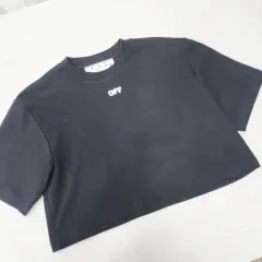 オフホワイト クロップド 밴팔 レディース 66回着用 レディース クロップドTシャツ Lのサムネイル
