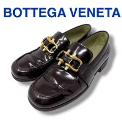 ボッテガヴェネタ ローファー レザー ムッシュ ボルドー さっしー 22.5cm Bottega Veneta 35 厚底 ゴールド金具 レディース ボルドー×ゴールド ムッシュローファー レザー×金属素材 シューズ 女性用 イタリア製 定価159,000円のサムネイル