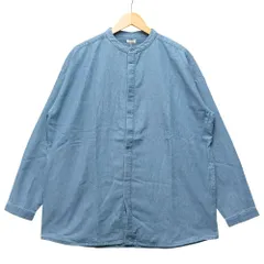 SEEALL シーオール SAU63 SH382  バンドカラー 長袖シャツ DENIM WASHED サイズ 44 正規品 / 54959のサムネイル