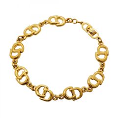 極美品 ディオール dior ロゴ CD ブレスレット ゴールド Y892 - メルカリ