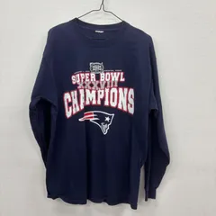 Y1214 NFL team ニューイングランド ペイトリオッツ 優勝Tシャツ ネイビー ヴィンテージ長袖チャンピオンTシャツ 古着卸 アメリカ仕入のサムネイル