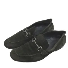 サルヴァトーレフェラガモ Salvatore Ferragamo ビット ローファー スエード グリーン系 6.5EEE ジャンクのサムネイル
