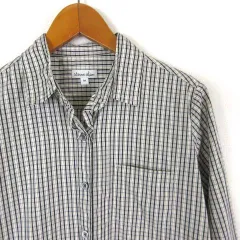 スティーブンアラン Steven Alan シャツ ブラウス コットン 長袖 チェック柄 M ベージュ 黒 ブラック 美品のサムネイル