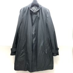 G7941*エドワーズ☆ウールシルク☆ステンカラーコート☆M☆ネイビー
