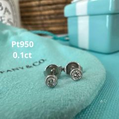ティファニー ダイヤモンドバイザヤードピアス0.10ct プラチナ950