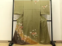平和屋着物■訪問着　地紙貝桶花文　暈し染め　金彩　正絹　逸品　BAAY3108hjのサムネイル