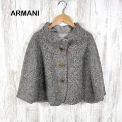 ARMANI COLLEZIONI アルマーニコレッツォーニ ウール ツイード ポンチョ風ショートジャケット グレーのサムネイル