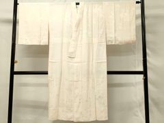 平和屋着物○男性 訪問着 背抜き仕立て 紬地 ろうけつ染 唐草文 キング