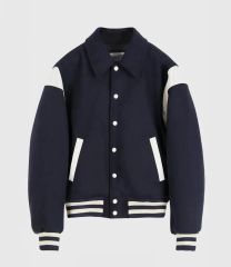 ZARA × Champion スタジャン L ネイビー バーシティジャケット - メルカリ