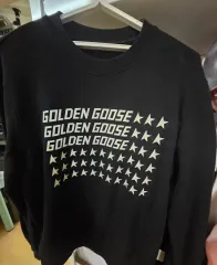 喫煙X GOLDEN GOOSE ゴールデングース ダブル ロゴ スター プリンティング スウェット ブラックのサムネイル