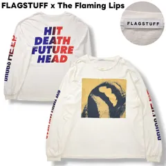 【22SS】 フラグスタフ F－LAGSTUF－F x ザ フレーミング リップス The Flaming Lips 『 DRUG HELP 』 プリント 長袖 Tシャツ ロンT XL ホワイト ロック バンド メンズのサムネイル