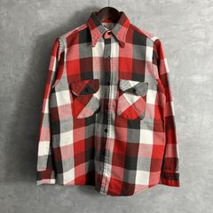 超希少&LARGEサイズ!VTG1960'sシアーズフランネルシャツレッドUSA