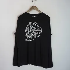 HYDROGEN ハイドロゲン ジオメトリック スカル プリント 長袖 Ｔシャツ ロンＴ 黒 サイズＭ 4234Q★4のサムネイル