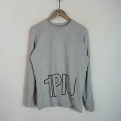 美品 1PIU1UGUALE3 RELAX ウノピゥウノウグァーレトレ ハイデンシティ BIG ロゴ 長袖 Tシャツ ロンT 灰 サイズXL 4232Q★4のサムネイル