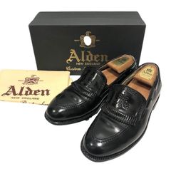 Alden 6626 コードバン ペニーローファー ブラック 7D オールデン