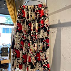 【東あずま店 併売品】 Libby&Rose リビーアンドローズ 総柄 skirt スカート long ロング フレア お呼ばれ デート オフィスカジュアル 食事会のサムネイル