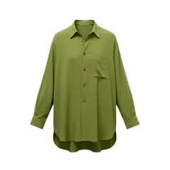 58g5 ISSEY MIYAKE PERMANENTE イッセイミヤケ ペルマネンテ ロングスリーブシャツ 日本製 Mサイズ グリーン メンズ 男性用u02tのサムネイル