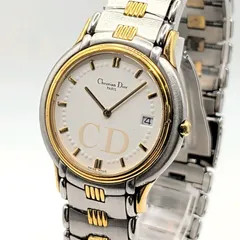 Christian Dior Watch 45.146 Quartz Ladies Round Gold Silver Combi Y2K 00S ディオール 時計 クオーツ レディース ラウンド ゴールド シルバー コンビ ヴィンテージ 稼働品のサムネイル