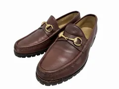 グッチ GUCCI vintage ホースビット ローファー ワイズD 111 6030 25.5 茶 ブラウン ブランド古着ベクトル 中古260516のサムネイル