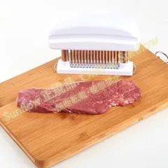 肉たたき 48刃 筋切り お肉を柔らかく ミートテンダー 調理小道具 ステンレス製 ミートテンダーライザー ミートソフター 未使用 CZH526P124のサムネイル