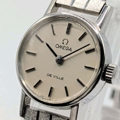 OMEGA オメガ デビル ラウンド 手巻き 腕時計 シルバー レディース