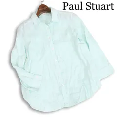 PAUL STUART ポール・スチュアート 春夏★ リネン 長袖 ブラウス Sz.8 レディースのサムネイル