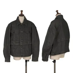 イッセイスポーツISSEY SPORT ジップ着脱2WAYデニムジャケット 黒Mのサムネイル