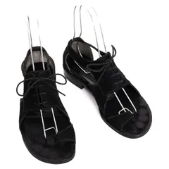 イッセイミヤケISSEY MIYAKE レザーレースアップサンダル 黒24のサムネイル
