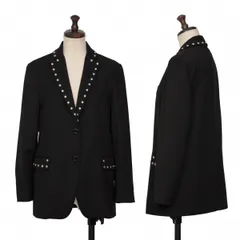ラブモスキーノ LOVE MOSCHINO ポリ混紡スタッズ装飾ジャケット 黒2のサムネイル