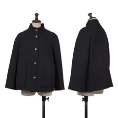 マルニMARNI ウールスナップボタンスタンドカラージャケット 紺38のサムネイル