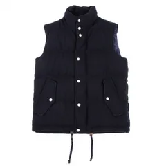 コムデギャルソンオムCOMME des GARCONS HOMME ウールジップアップフェザーダウンベスト 紺Sのサムネイル