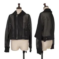 コムデギャルソンCOMME des GARCONS ナイロンメッシュジップアップジャケット 黒Mのサムネイル