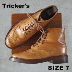 極上★トリッカーズ SIZE 7【定価￥143,000-★STOW/エイコンアンティーク】5634/ストウ/カントリーブーツ/カーフ/薄茶/Tricker's★p057のサムネイル