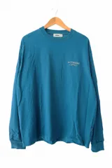 アトモス atmos Emblem Logo LS T-shirt エンブレム ロゴ 長袖 Tシャツ L 青 ブルー ブランド古着ベクトル 中古 260705のサムネイル