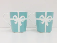 ティファニー TIFFANY & CO. ブルーリボン マグカップ 2点 セット ペア 箱付 食器のサムネイル