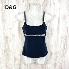 00s D&G DOLCE&GABBANA ドルチェアンドガッバーナ ロゴライン キャミソール ブラック y2kのサムネイル