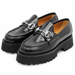 激レア☆】GUCCI ブラックローファー シルバー【約21万円】 - メルカリ