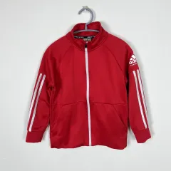アディダス レッド 起毛 トレーナー ジャケット アウター ジャージ キッズ 120 ラデン ヴィンテージのサムネイル