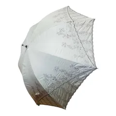 CARVEN カルヴェン 刺繡 花柄 晴雨兼用 日傘 長傘 傘 カサ グリーン 伸縮可能 Q-05のサムネイル