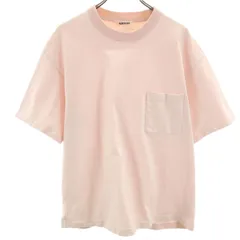 AURALEE オーラリー 日本製 半袖 スタンドアップ Tシャツ 3 ピンク ヘビーウェイト ポケT メンズ 古着のサムネイル