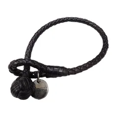 BOTTEGA VENETA ボッテガヴェネタ イントレチャート ブレスレット ブラウン 本革 レザー アクセサリー ユニセックス 【中古】 12607K20のサムネイル