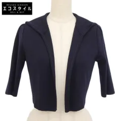 Rene　ルネ　美品 ショート丈 フーテッドニットカーディガン トップス レディース ネイビー 36 6822480　36のサムネイル