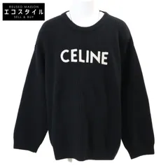 CELINE　セリーヌ　【国内正規】2A19R423P ロゴ入り ウール オーバーサイズ クルーネック ニットセーター　Lのサムネイル