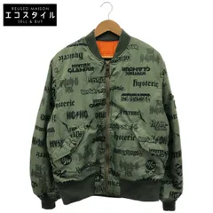 HYSTERIC GLAMOUR　ヒステリックグラマー　総柄 カーキ 02173AB04 MA-1 フライトジャケット　Sのサムネイル