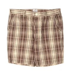 STANDARD CALIFORNIA スタンダードカリフォルニア パンツ ベージュ ブラウン サイズ:W32 チェック シアサッカー ショートパンツ SD Seersucker Check Shorts 日本製 ボトムス ショーツ ズボン【メンズ】【中古】のサムネイル