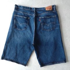 □古着 Levi's リーバイス 569 ブラックデニム ハーフパンツ 短パン