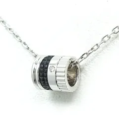 【栄】ブシュロン K18WG キャトル ダイヤモンド ネックレス ブラック JPN00553 750WG ジュエリー メンズ レディースのサムネイル
